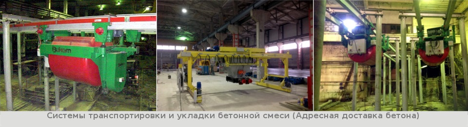 Системы транспортировки и укладки бетонной смеси (Адресная доставка бетона)